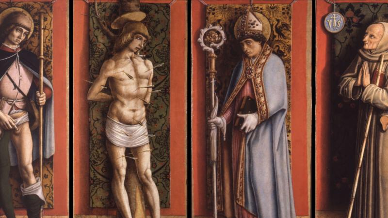 San Sebastiano, san Rocco, il beato Giacomo della Marca e sant'Emidio