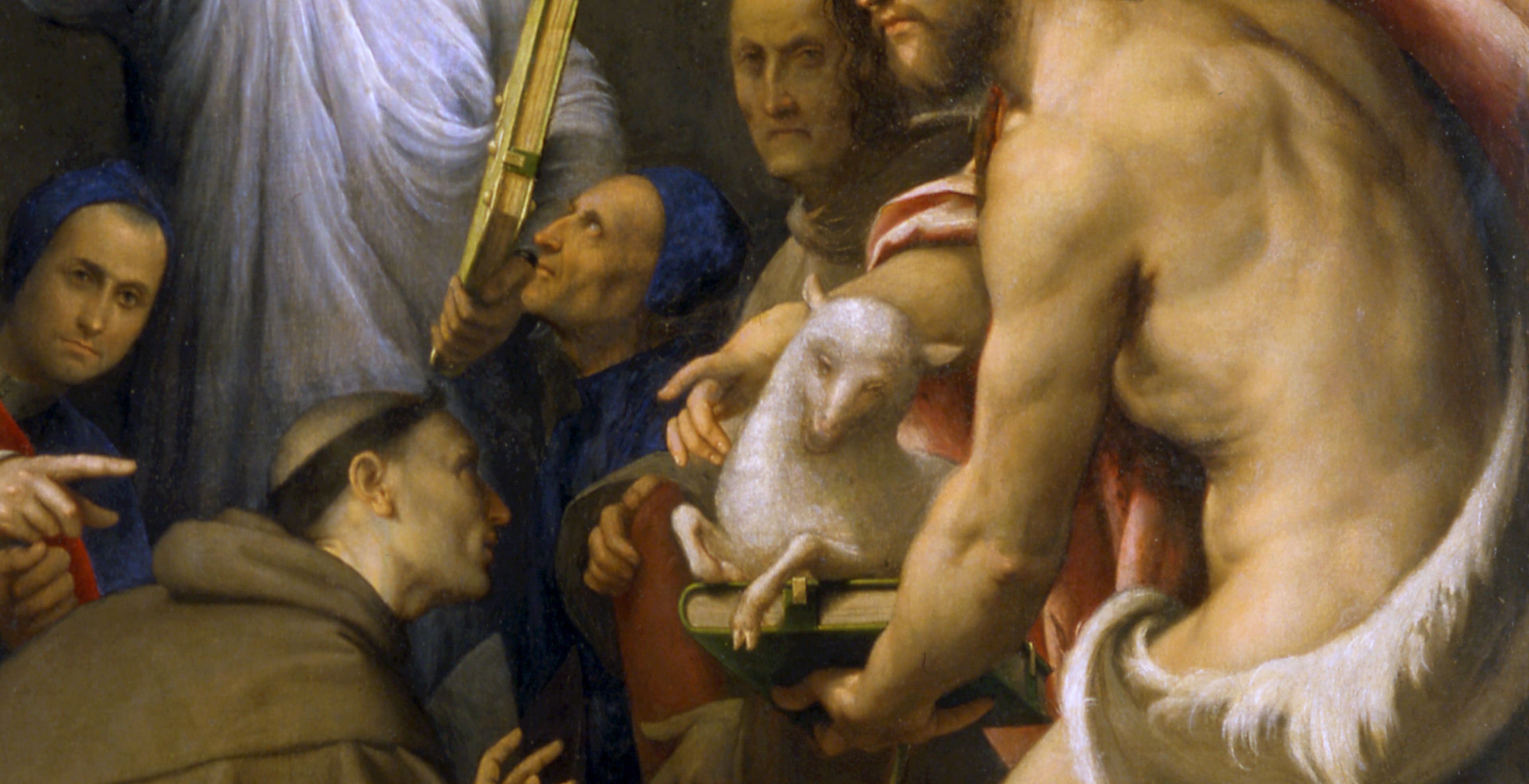 Il Beato Lorenzo Giustiniani tra due canonici e i santi Ludovico da Tolosa, Francesco, Bernardino e Giovanni Battista
