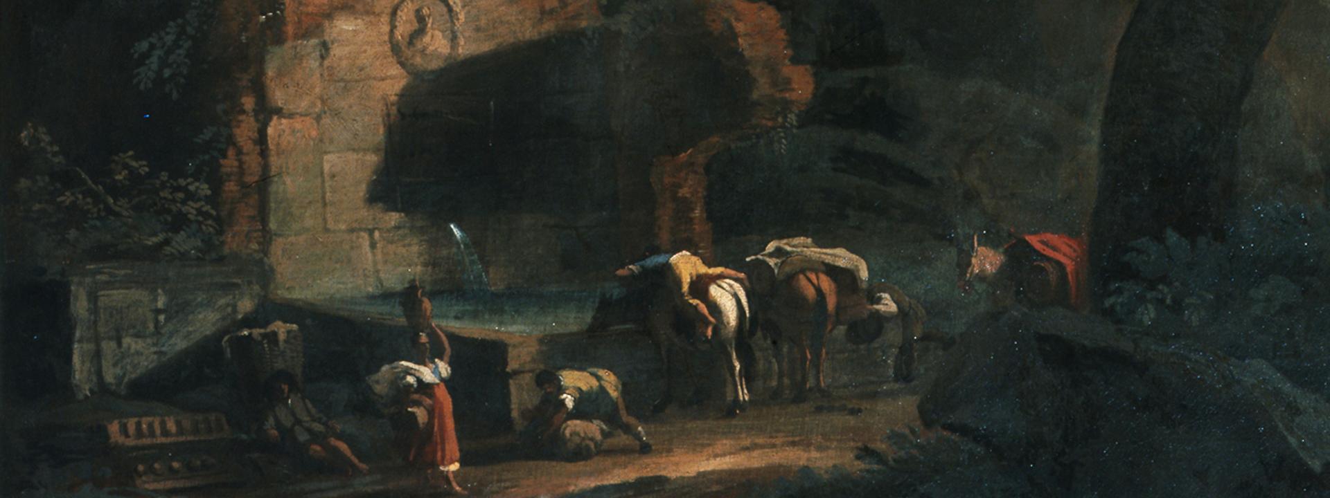 Ricci, Paesaggio con cavalli all'abbeveratoio