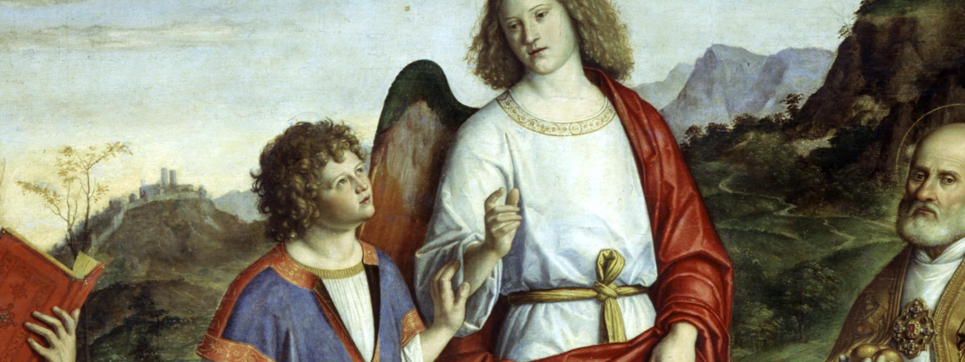 L'arcangelo Raffaele e Tobiolo tra i santi Giacomo Maggiore e Nicola